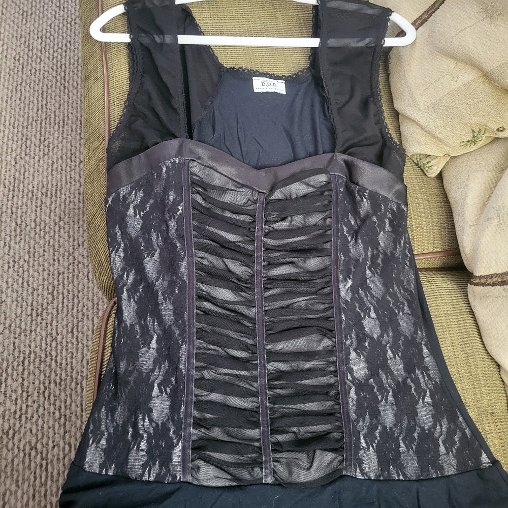 Black Lace Bustier Dress